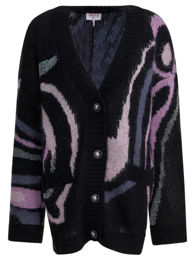 Pucci Emilio  Marmo Print Cardigan In Blue