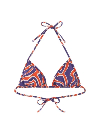 PUCCI EMILIO PUCCI MAZE PRINT TRIANGLE BIKINI TOP
