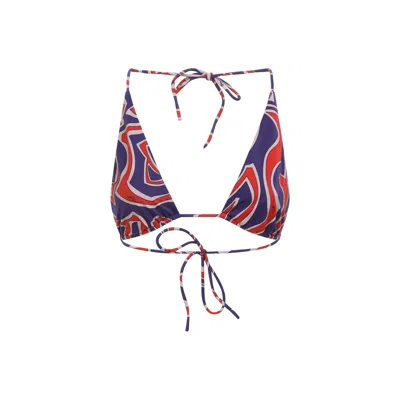 PUCCI EMILIO PUCCI MAZE PRINT TRIANGLE BIKINI TOP