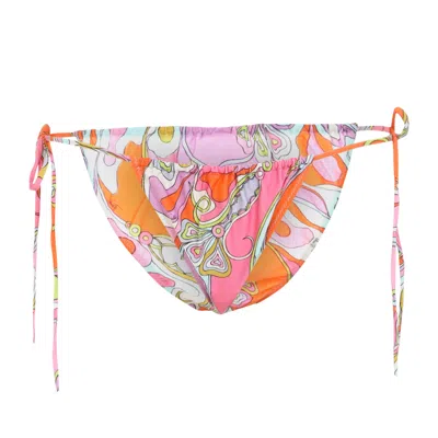 Pucci Abstract-print Side-tie Bikini Bottoms In Multi