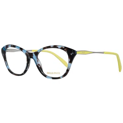Pucci Emilio  Multicolor Metal Glasses Women's (frames) In Blue