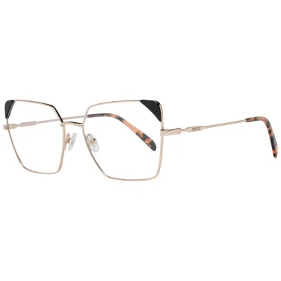 Pucci Emilio  Multicolor Metal Glasses Women's (frames) In Gold