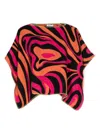 Pucci Emilio  Multicolour Cotton-wool-silk Blend Cape In Multicolor