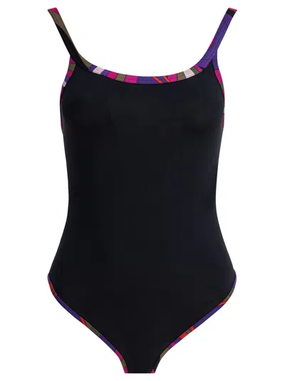 PUCCI EMILIO PUCCI ONE-PIECE SWIMSUIT WITH PRINTED EDGES