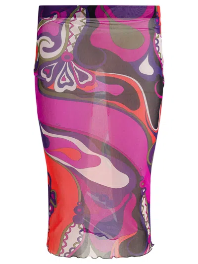 Pucci Emilio  "orchidee" Skirt In Multi