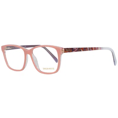 Pucci Emilio  Pink Plastic Glasses Women's (frames) In Brown