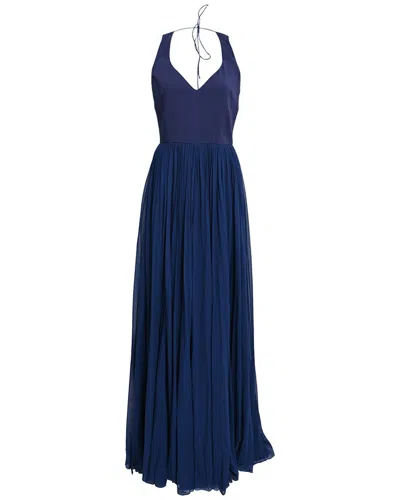 Pucci Emilio  Pleated Maxi Dress In Blue