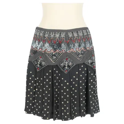 Pre-owned Pucci Emilio  Pleated Skirt In Black