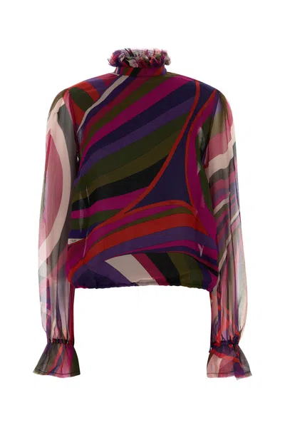 PUCCI PRINTED CANVAS BLOUSE