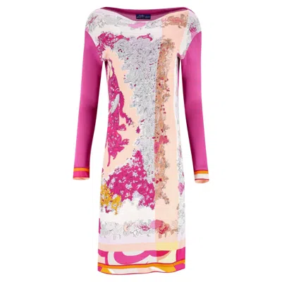 Pre-owned Pucci Emilio  Printed Midi Dress In Sand