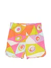 Pucci Geometric Print Mini Shorts In Multicolor