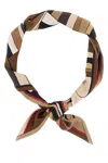Pucci Silk Scarf Featuring Knot Detail In White