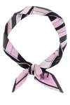 Pucci Emilio  Printed Silk Foulard In Pink