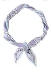 Pucci Lavender Printed Silk Scarf In Purple