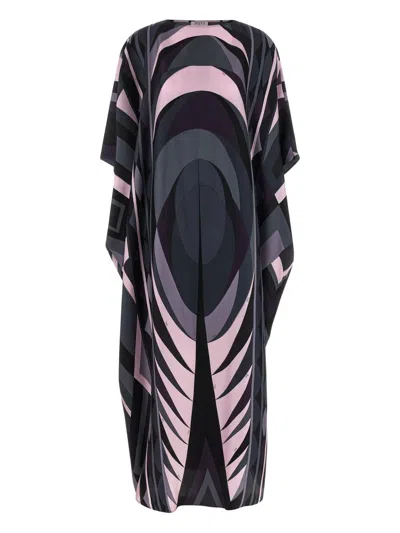 PUCCI EMILIO PUCCI PRINTED SILK KAFTAN