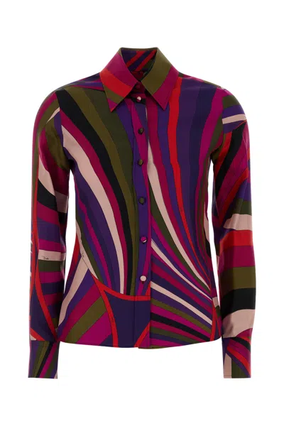 Pucci Emilio  Printed Silk Shirt In Multi