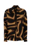 Pucci Printed Silk Shirt In Brown