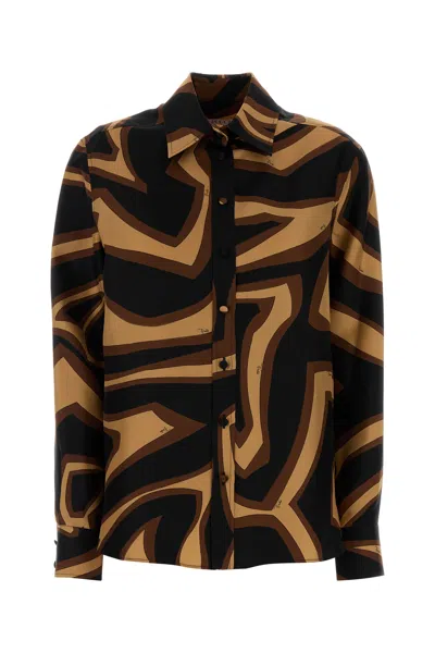 Pucci Printed Silk Shirt In White