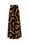 Pucci Printed Silk Wide-leg Pant In Brown