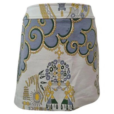 Pre-owned Pucci Emilio  Printed Skirt Size 40 In Gray