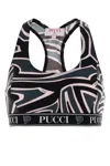 Pucci Geometric Racerback Top For Modern Style In White