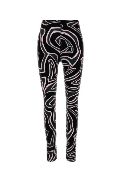 PUCCI EMILIO PUCCI PRINTED STRETCH NYLON LEGGINGS