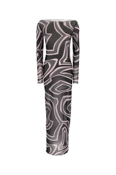 Pucci Emilio  Printed Tulle Dress In Multi