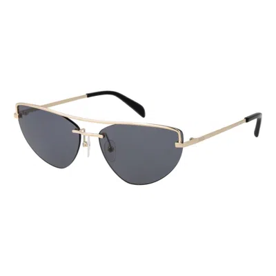 Pucci Emilio  Pu-1066389 Cat Eye Metal Sunglasses In Gold