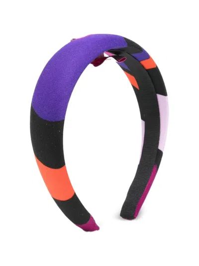 Pucci Emilio   Print Headband In 100% Viscose In Fucsia