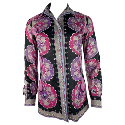 Pre-owned Pucci Emilio  Purple And Multicolor Button Down Shirt, Size 10