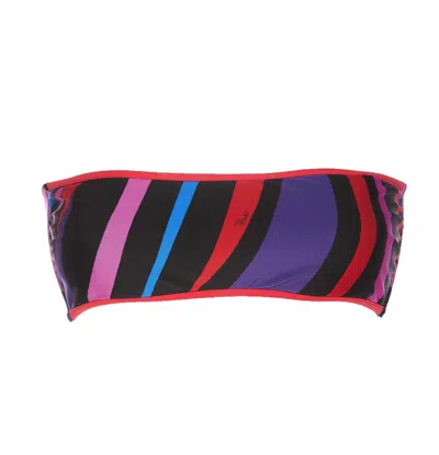 Pucci Marmo Print Bikini Bra In Multicolour