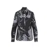 Pucci Abstract Pattern Long Sleeve Silk Shirt In Multi