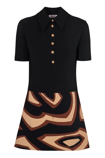 Pucci Emilio  Short Dress In Viscose In Black