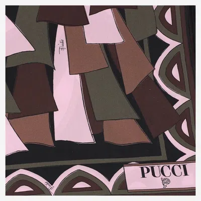 Pucci Emilio  Silk Geometric Print Scarf In Multi