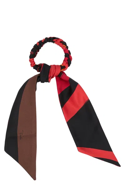 Pucci Emilio  Silk Hair Tie In Metallic