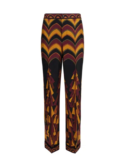 Pucci Emilio  Silk Pants In Brown