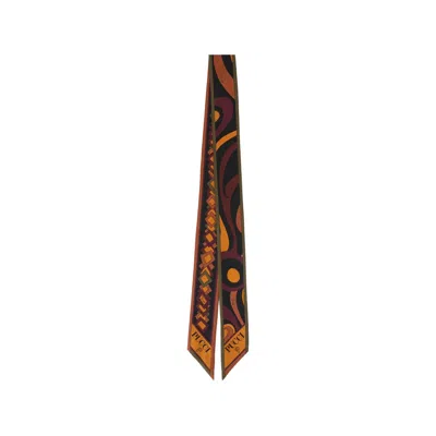 Pucci Emilio  Silk Twill Scarf In Blue