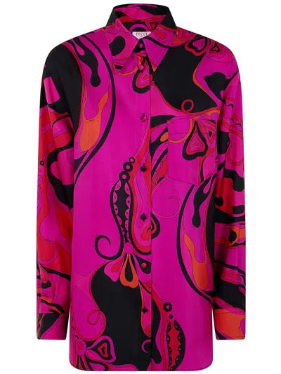 Pucci Emilio  Silk Twill Shirt In Pink