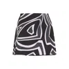 Pucci High Waist Abstract Pattern Mini Skirt In Black