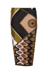 Pucci Vivara-print Pencil Skirt In Green