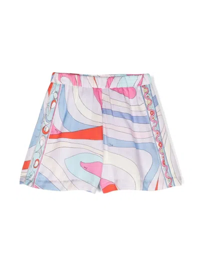 Pucci Kids' Emilio  Skirts Multicolour In Blue