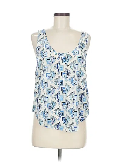 Pre-owned Pucci Emilio  Sleeveless Silk Top Blue Sweetheart Neckline Tops