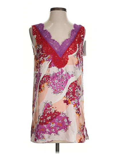 Pucci Emilio  Sleeveless Silk Top Pink V-neck Tops