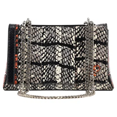 Pre-owned Pucci Emilio  Snakeskin Crossbody Bag In Black