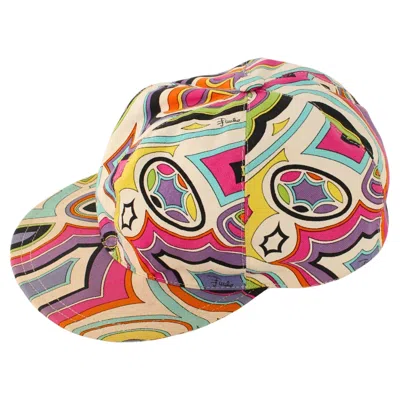 Pre-owned Pucci Emilio  S/s 2005 Rainbow Printed Cotton Cap Baseball Hat In Sand