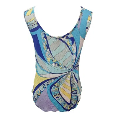Pre-owned Pucci Emilio  Studded Top Size 40 In Gray