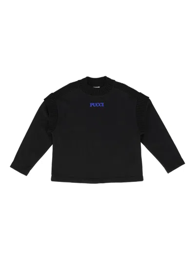 Pucci Kids' Emilio  Sweatshirt In Black