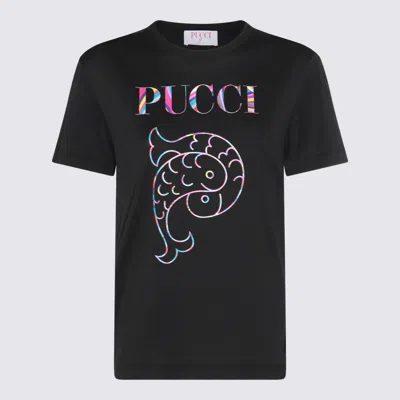 PUCCI EMILIO PUCCI T-SHIRTS AND POLOS BLACK