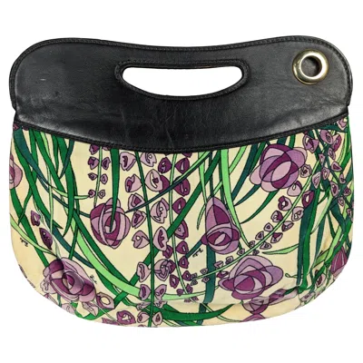 Pre-owned Pucci Emilio  Transformable Top Handle Clutch In Black