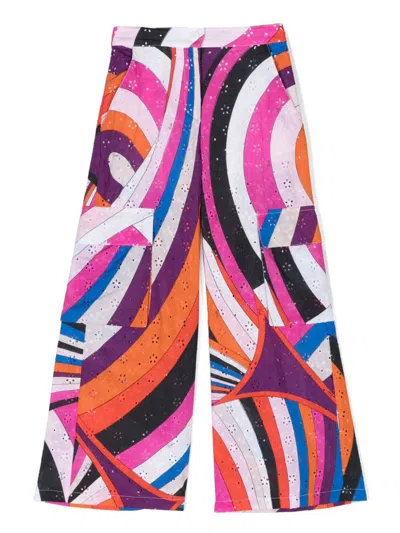 Pucci Kids' Emilio  Trousers Multicolour